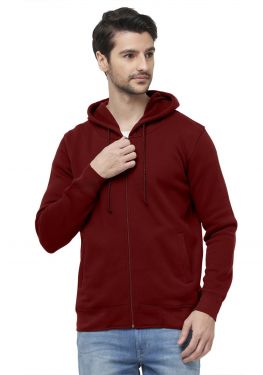 Hoodie jacket maroon top