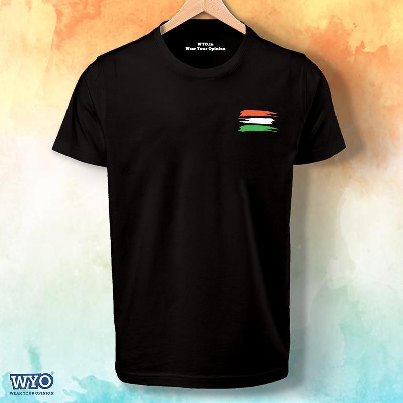 Indian flag store print t shirt