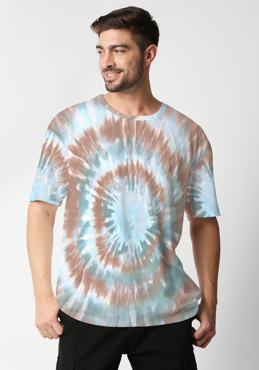 Trying Tie-Dye Oversized Tee - Black & White S