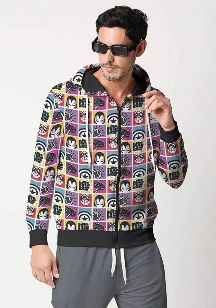 Avenger Tile Zipper Hoodie