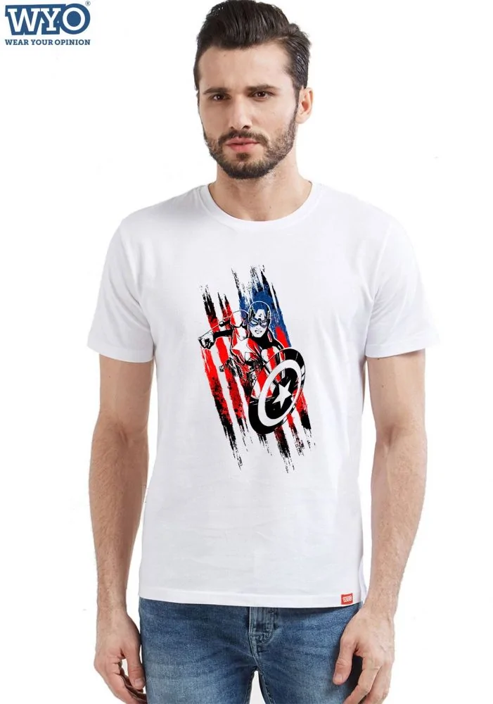 Buy Captain America Charge Marvel T Shirt For Men WYO.in