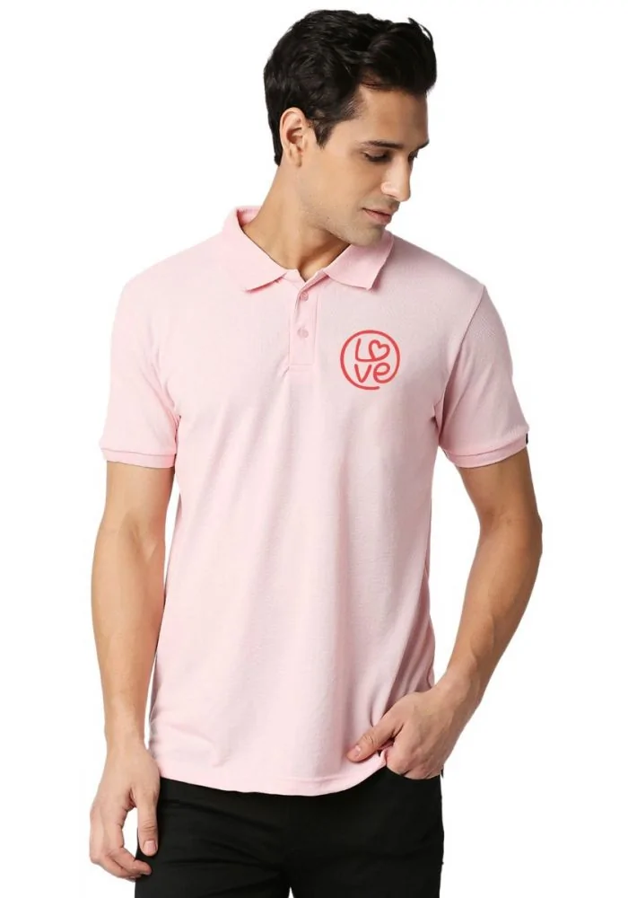 Circle of Love Couple Polo T Shirt