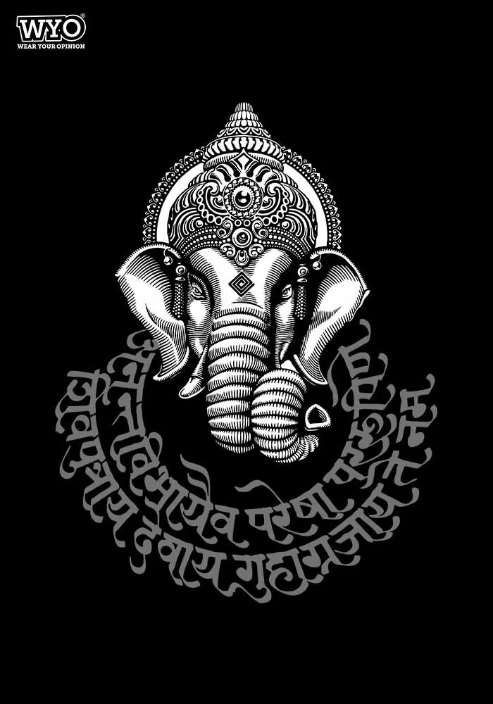 Ganesh print t shirt cheap