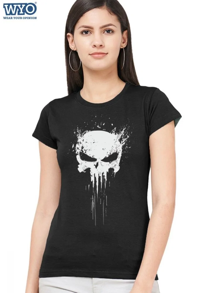 Punisher t shirt women's shop