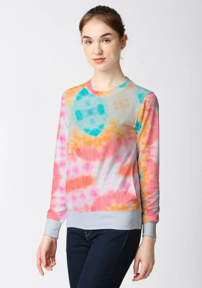 Tie dye ladies sweatshirt discount