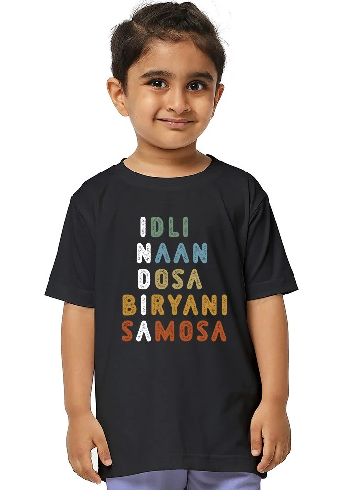 Indian Food Kids T Shirt