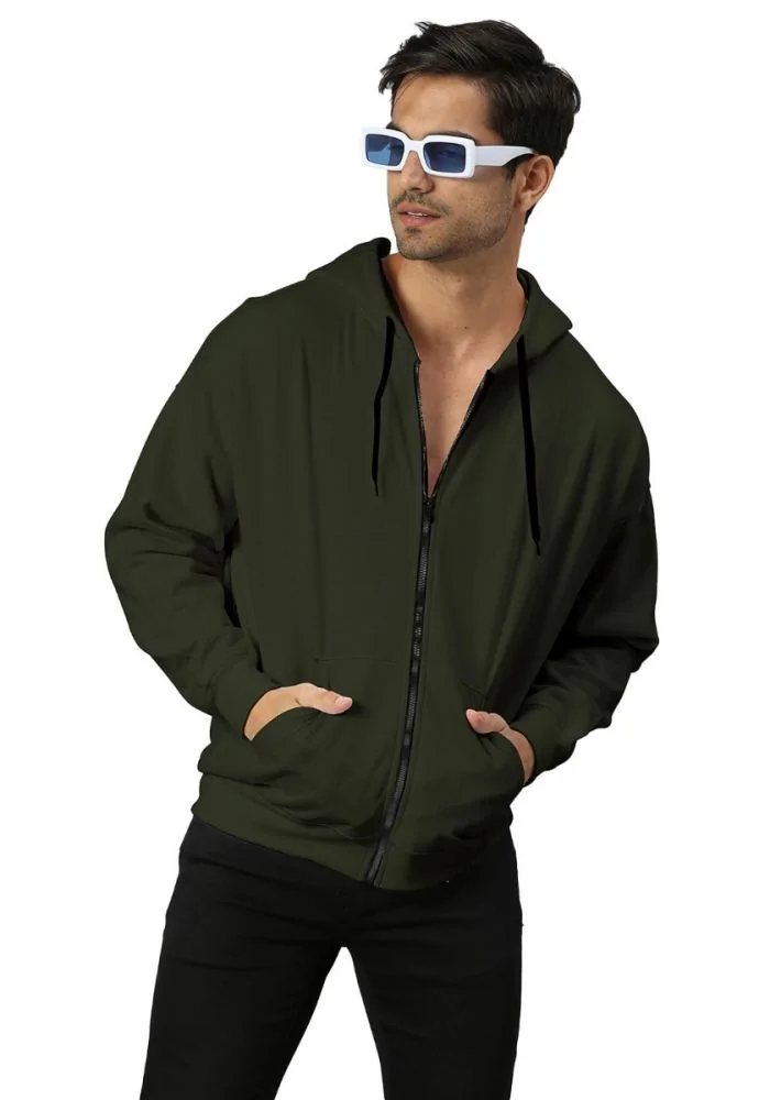 Oversized zip shop hoodie