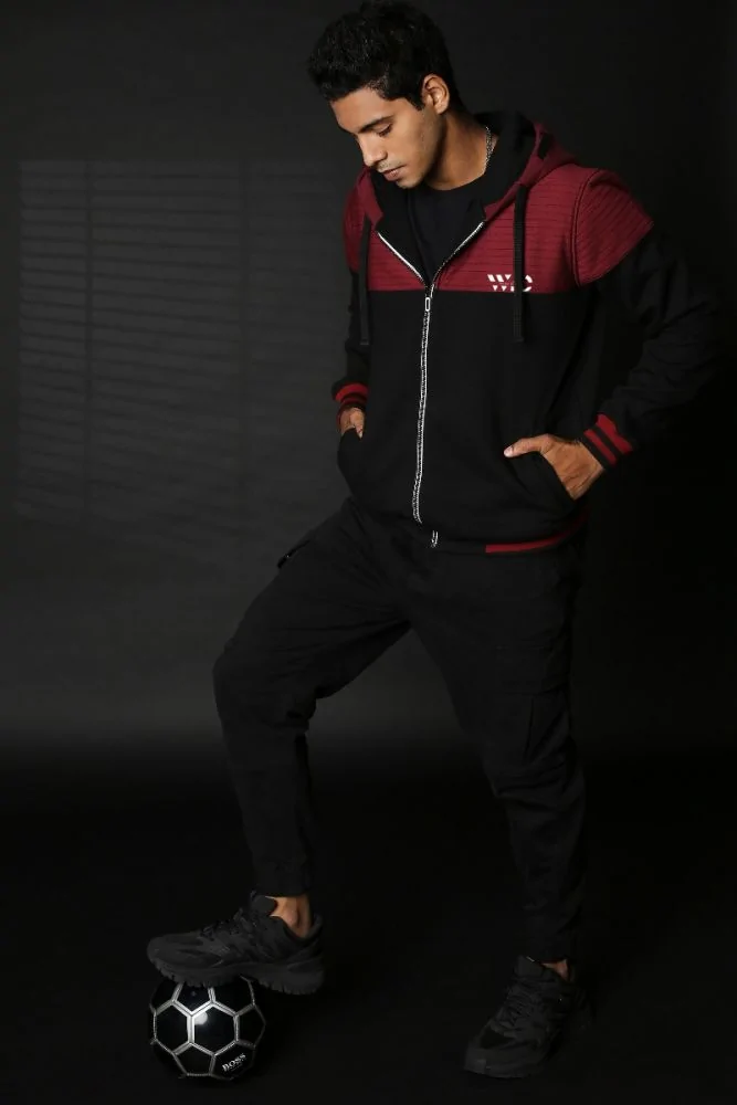 Maroon and black hoodie sales