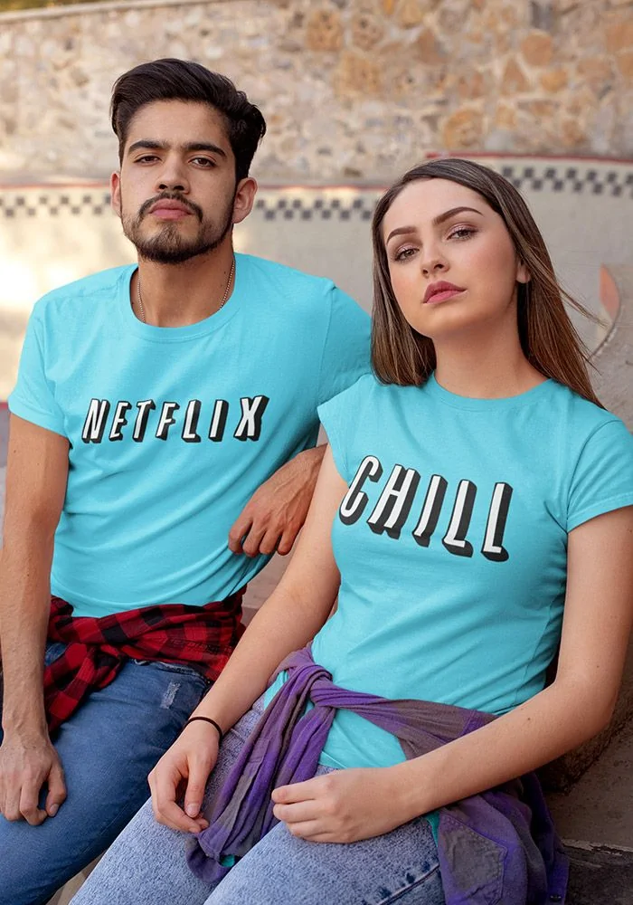 Netflix Chill Couple T Shirt