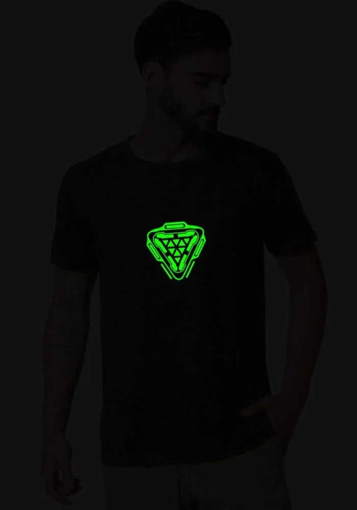 Iron man t shirt glow in the dark cheap
