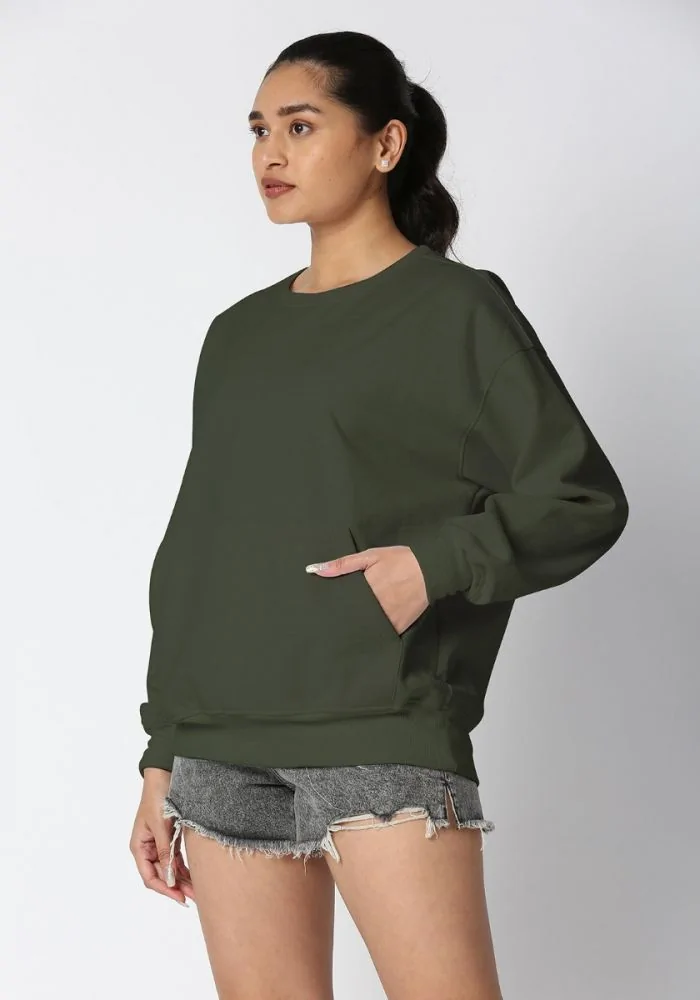 Oversized crew sale neck womens