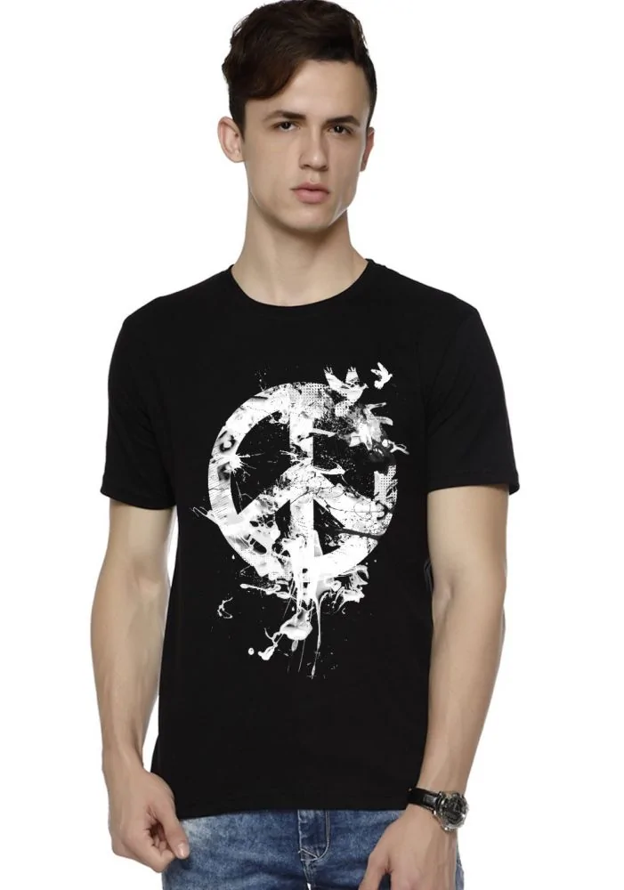 belvet Peace mark tee Peace Sign' Perfect Tee - Desert Sand