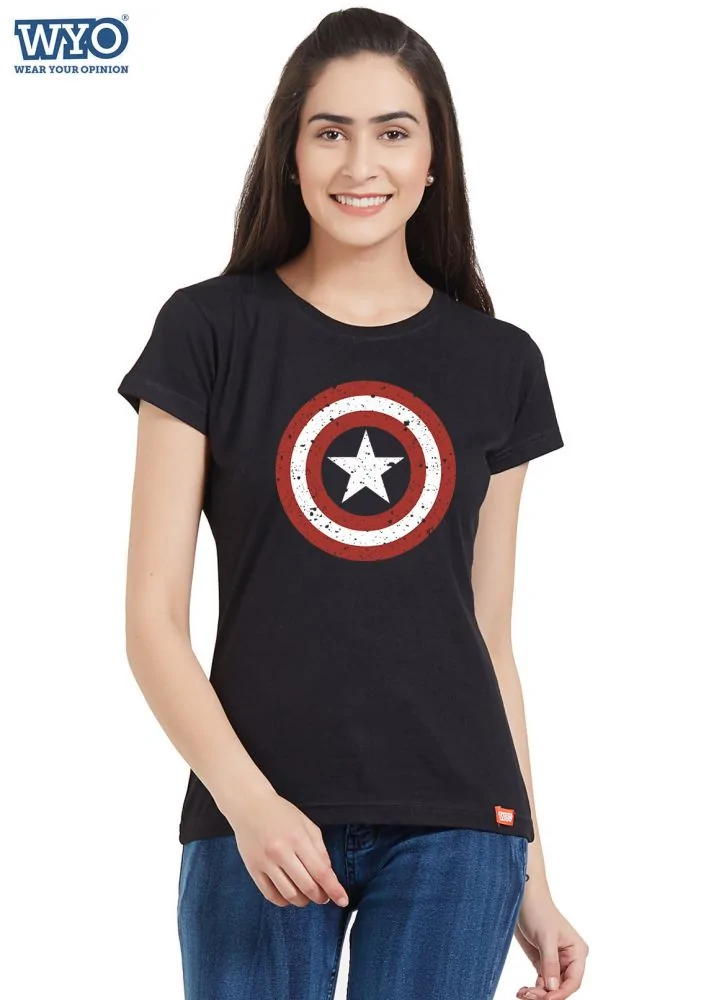 Girls captain america shirt discount