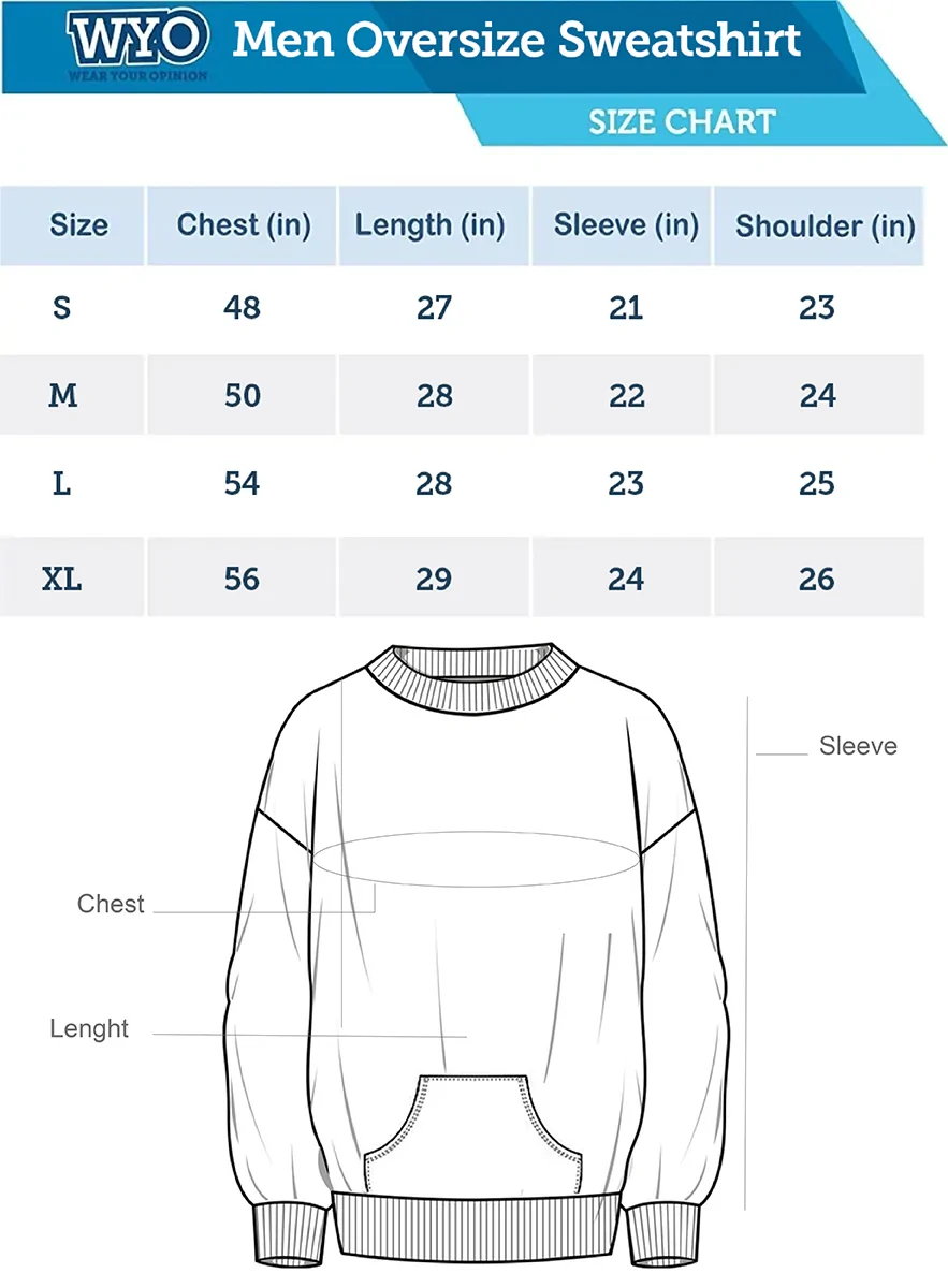 Mens sweatshirt sizes store